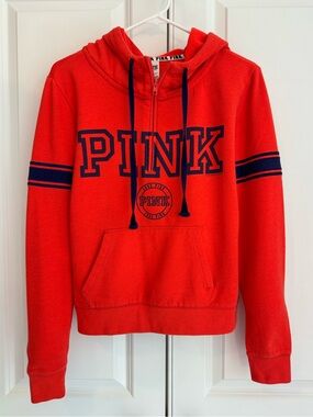 Victoria's Secret PINK Bright Red Fleece Hoodie